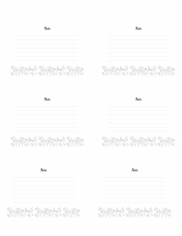 Free Printable Note Cards Templates