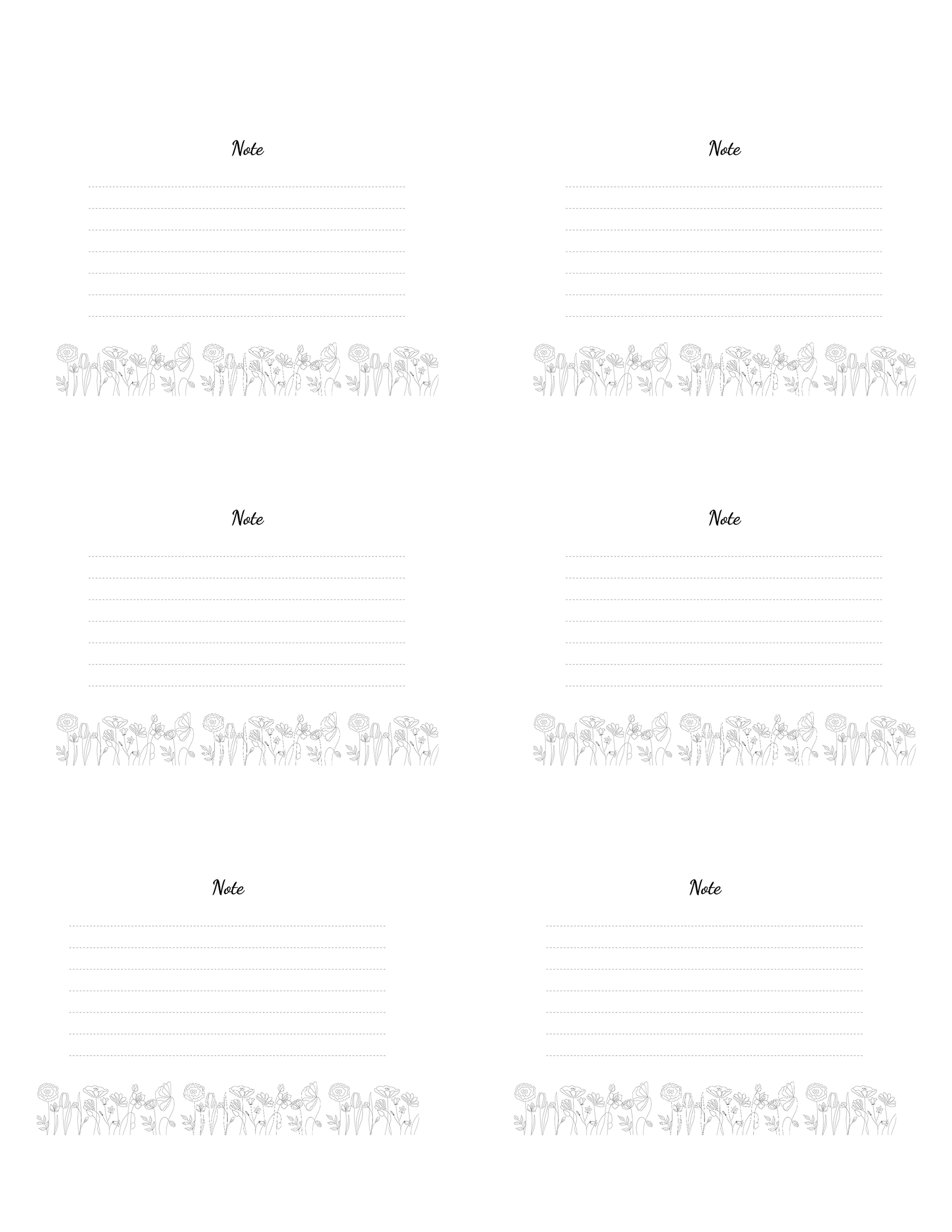 Free Printable Note Cards Templates