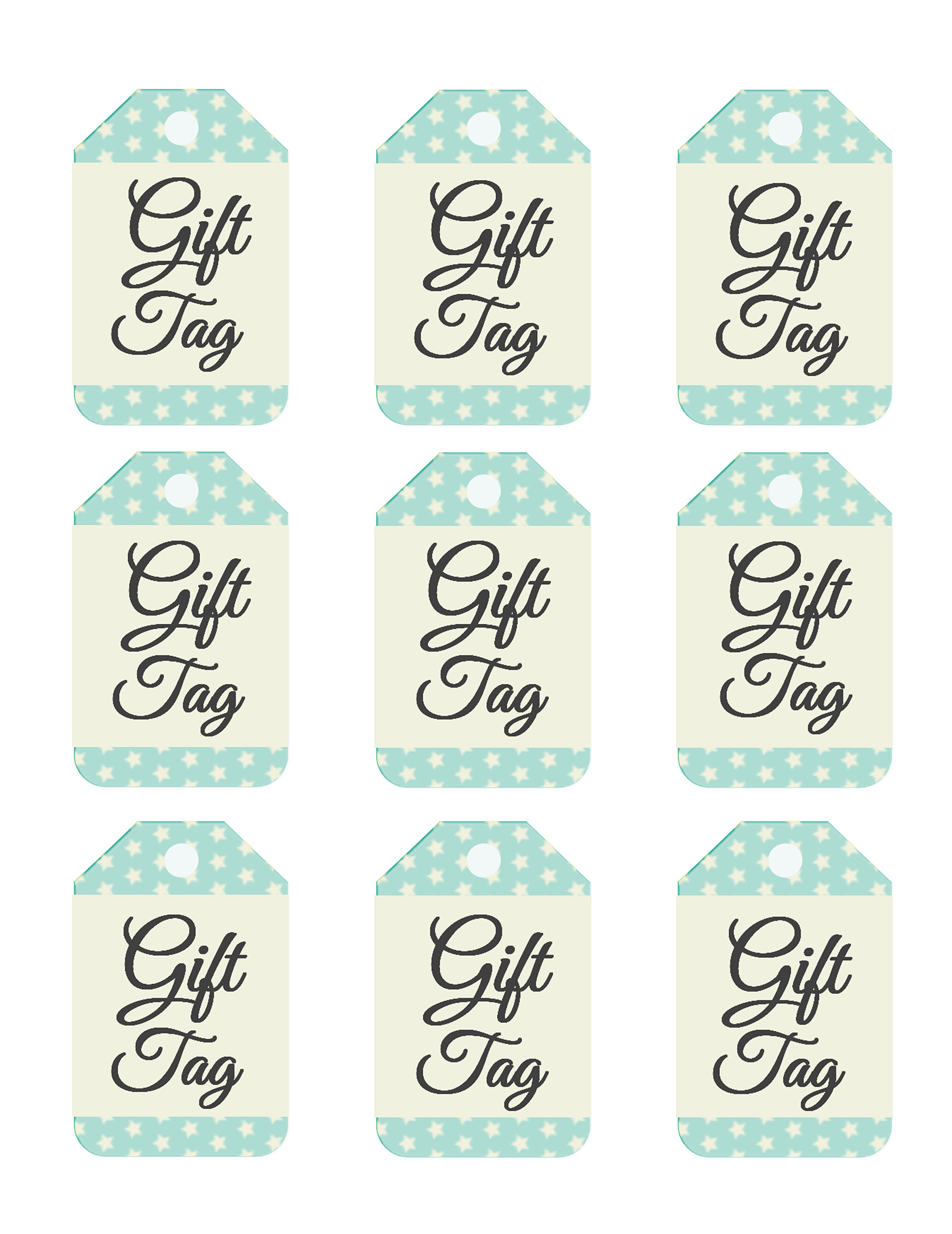 Creative gift label template in PPT