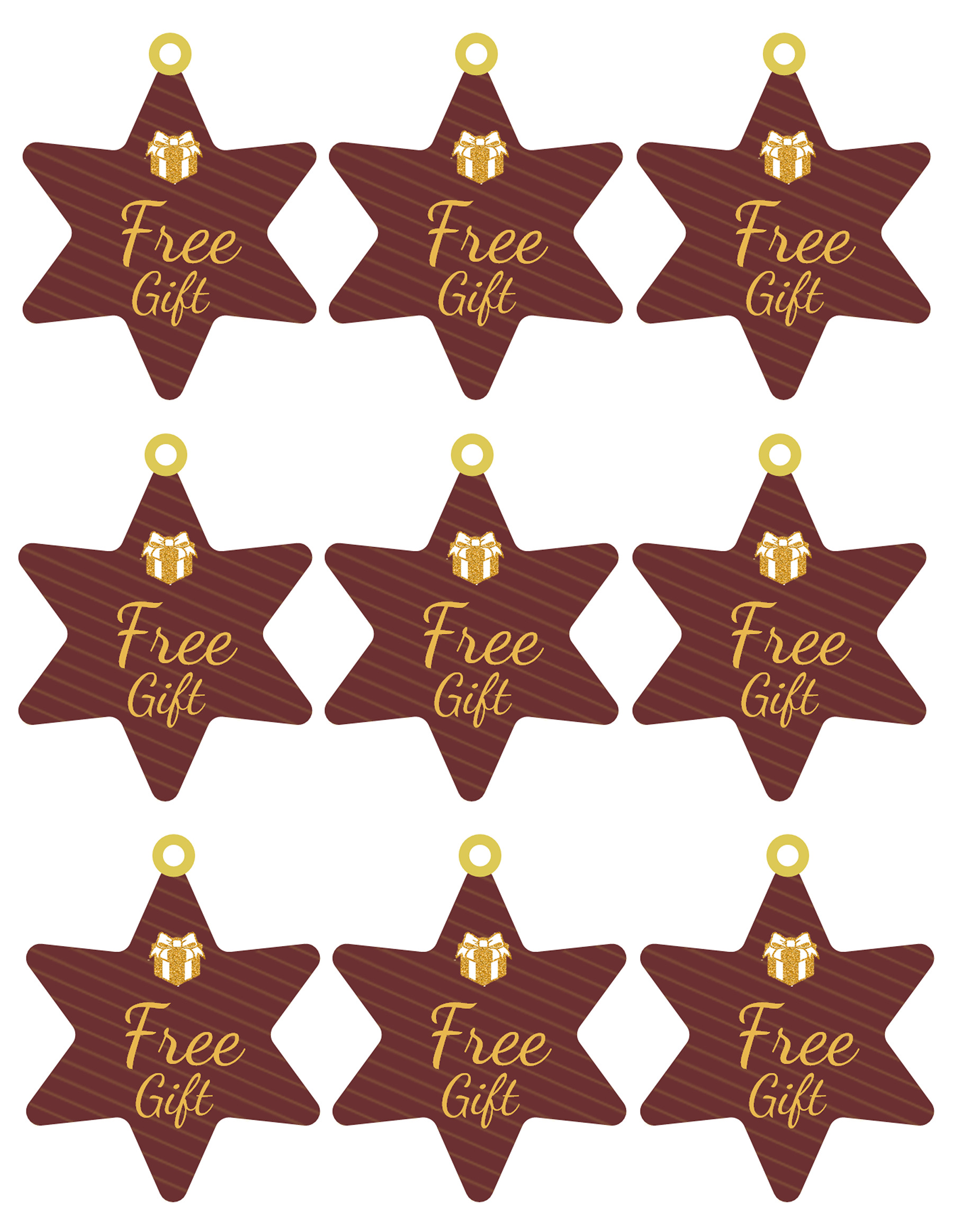 "Gift label template in PowerPoint free
