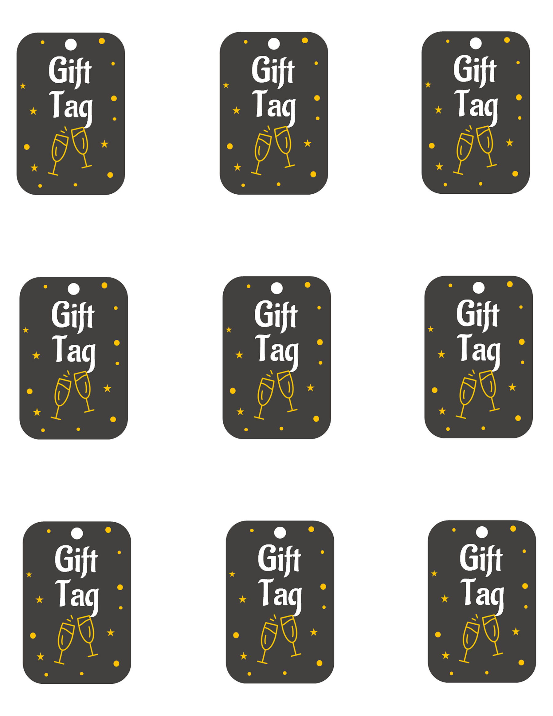 Gift tag template in PPT free download