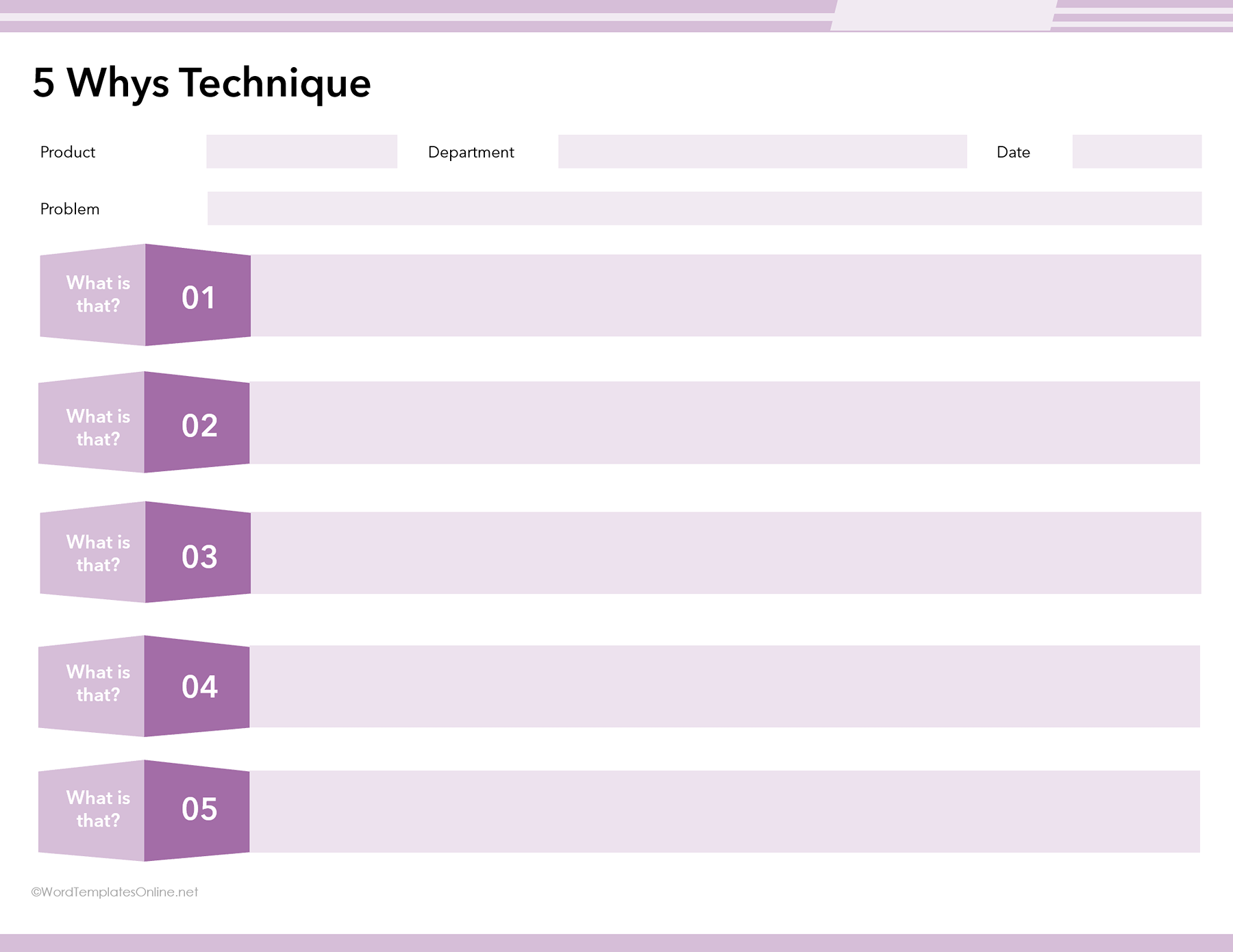 "downloadable 5 Whys template in MS Word"