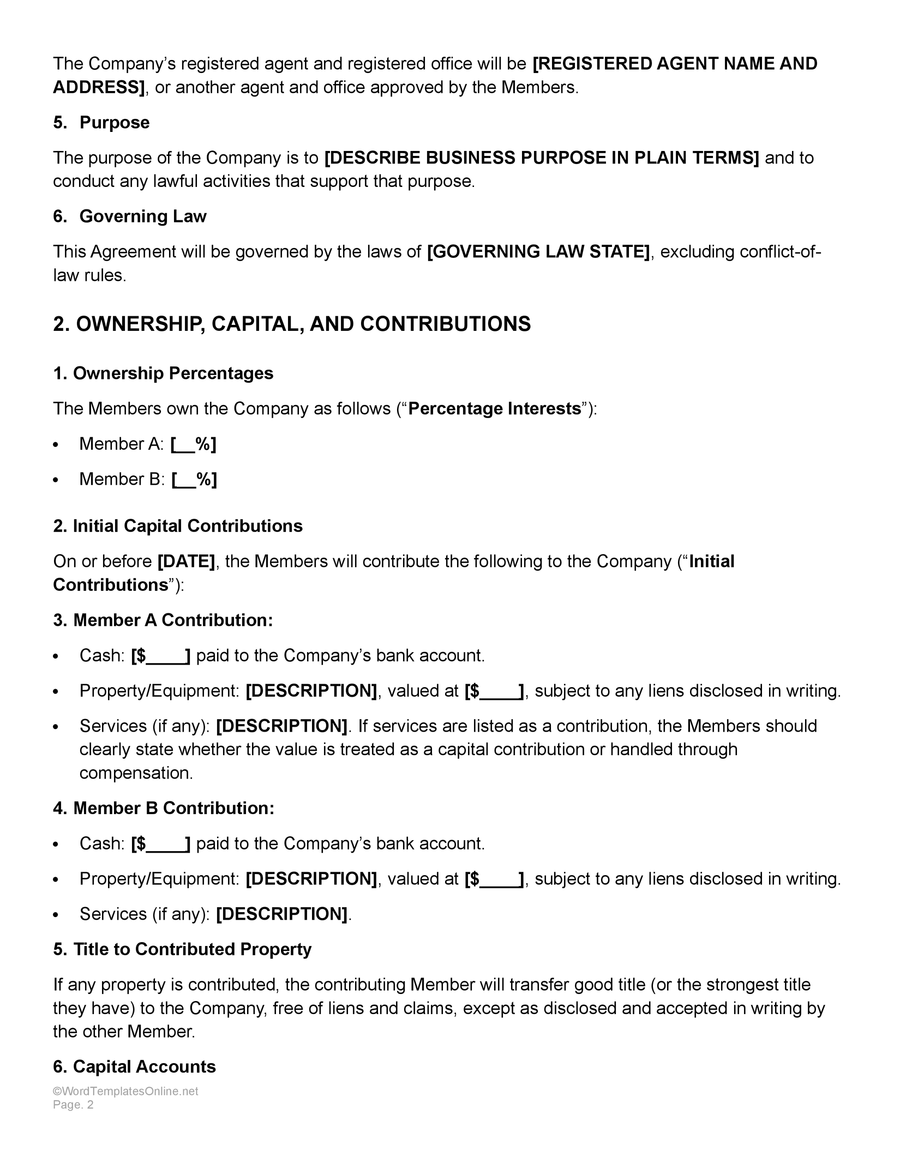 Equity JV Template Free Download - Word - Google Docs - Page 02