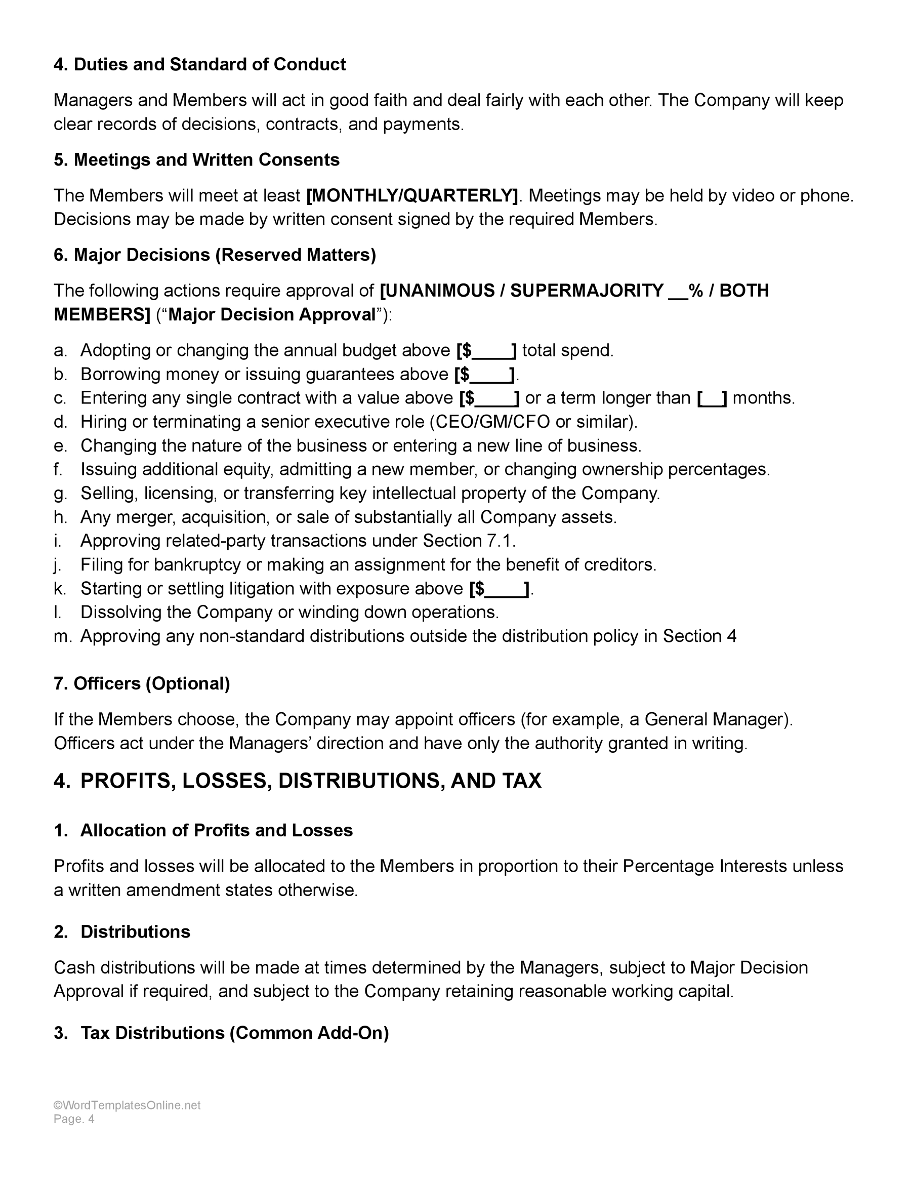 Equity JV Template Free Download - Word - Google Docs - Page 04