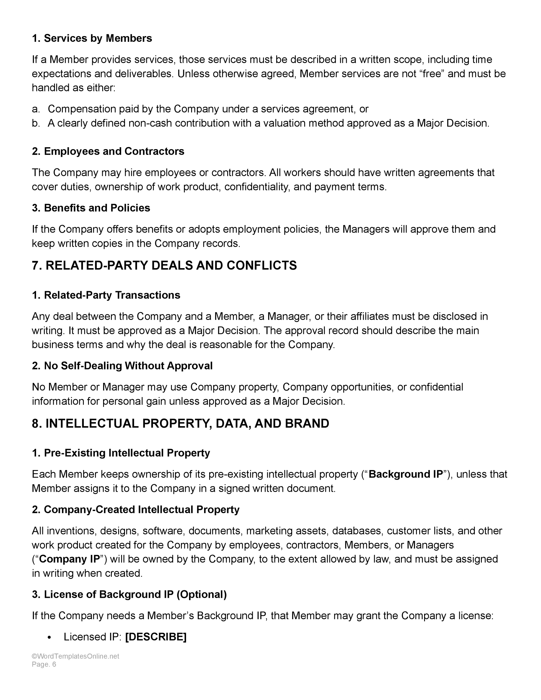 Equity JV Template Free Download - Word - Google Docs - Page 06