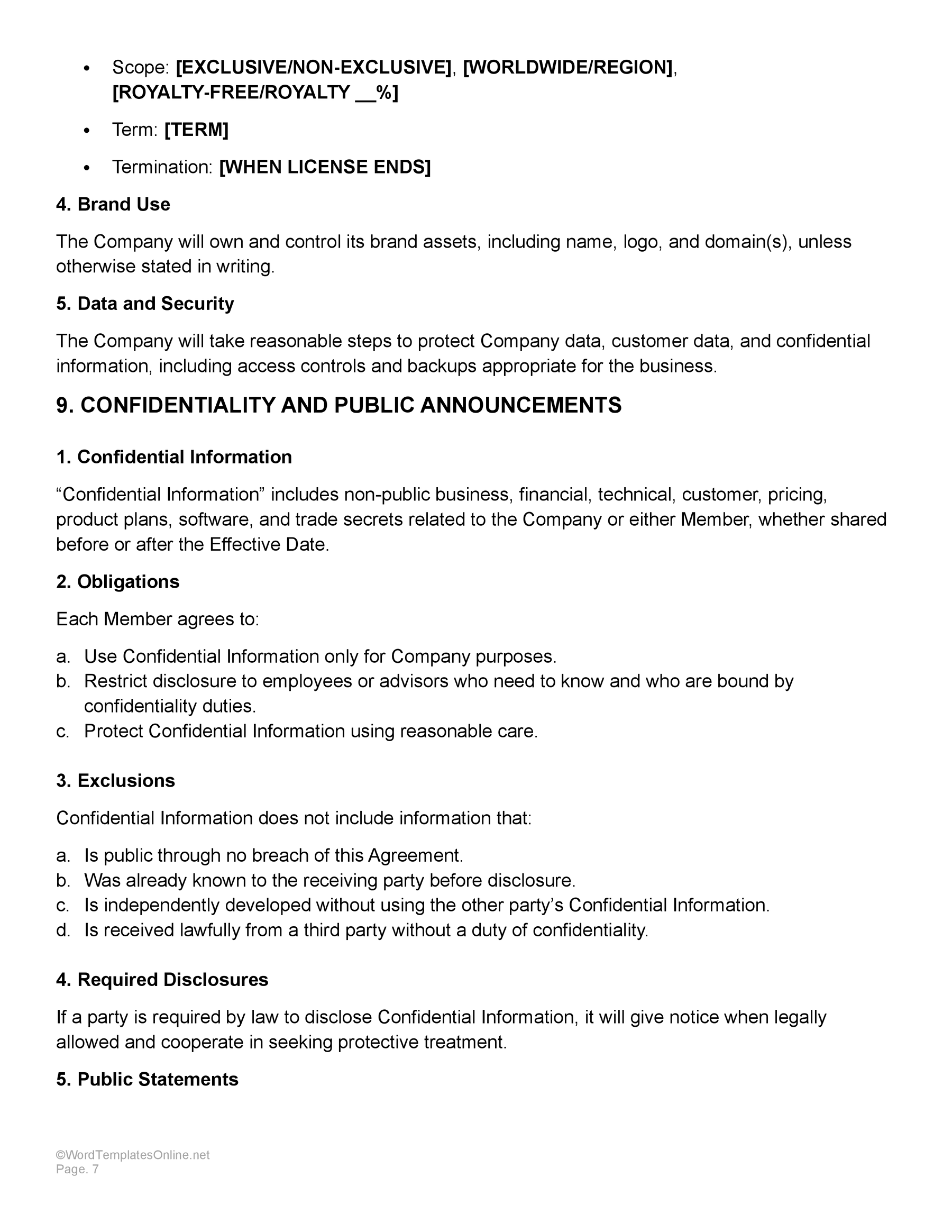 Equity JV Template Free Download - Word - Google Docs - Page 07