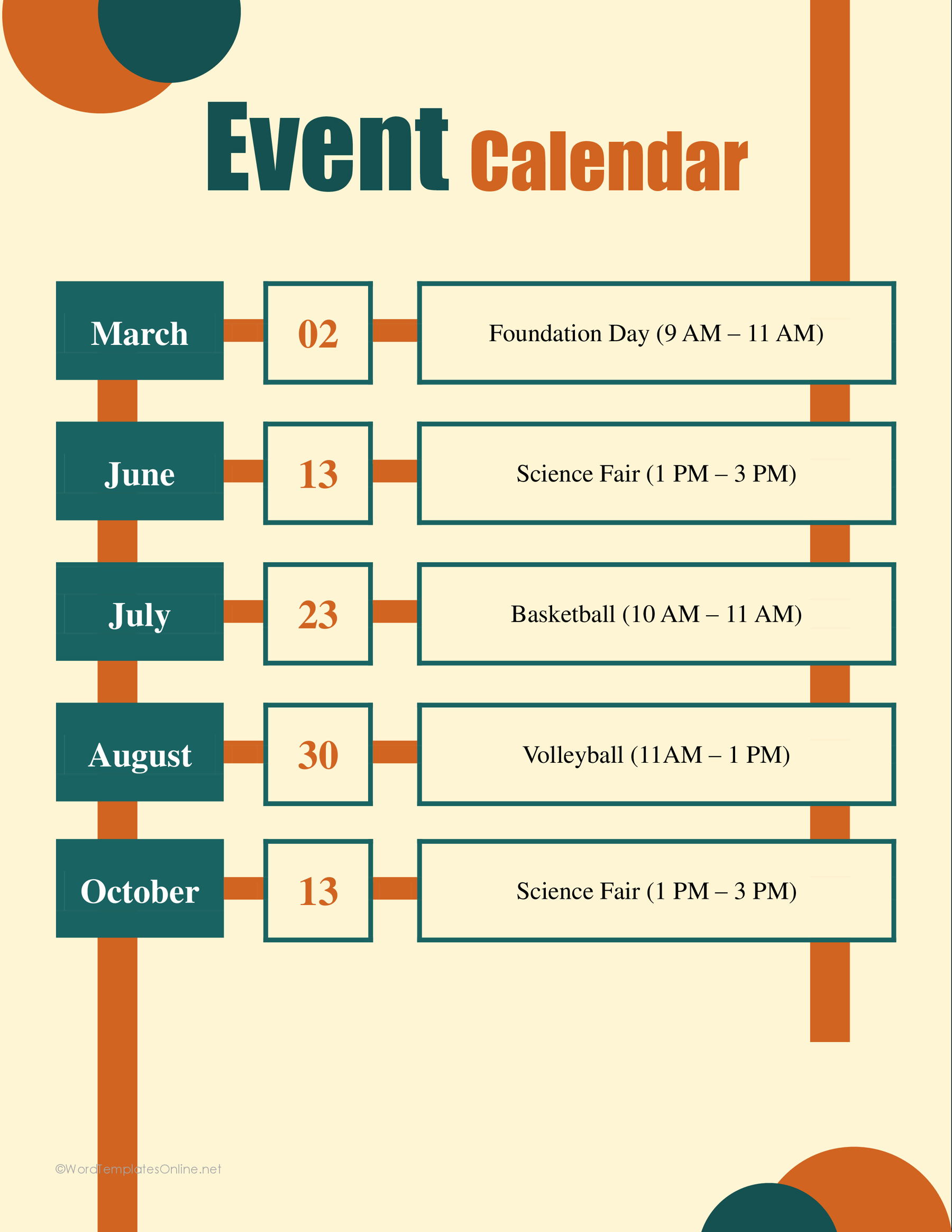 Event Calendar preview
