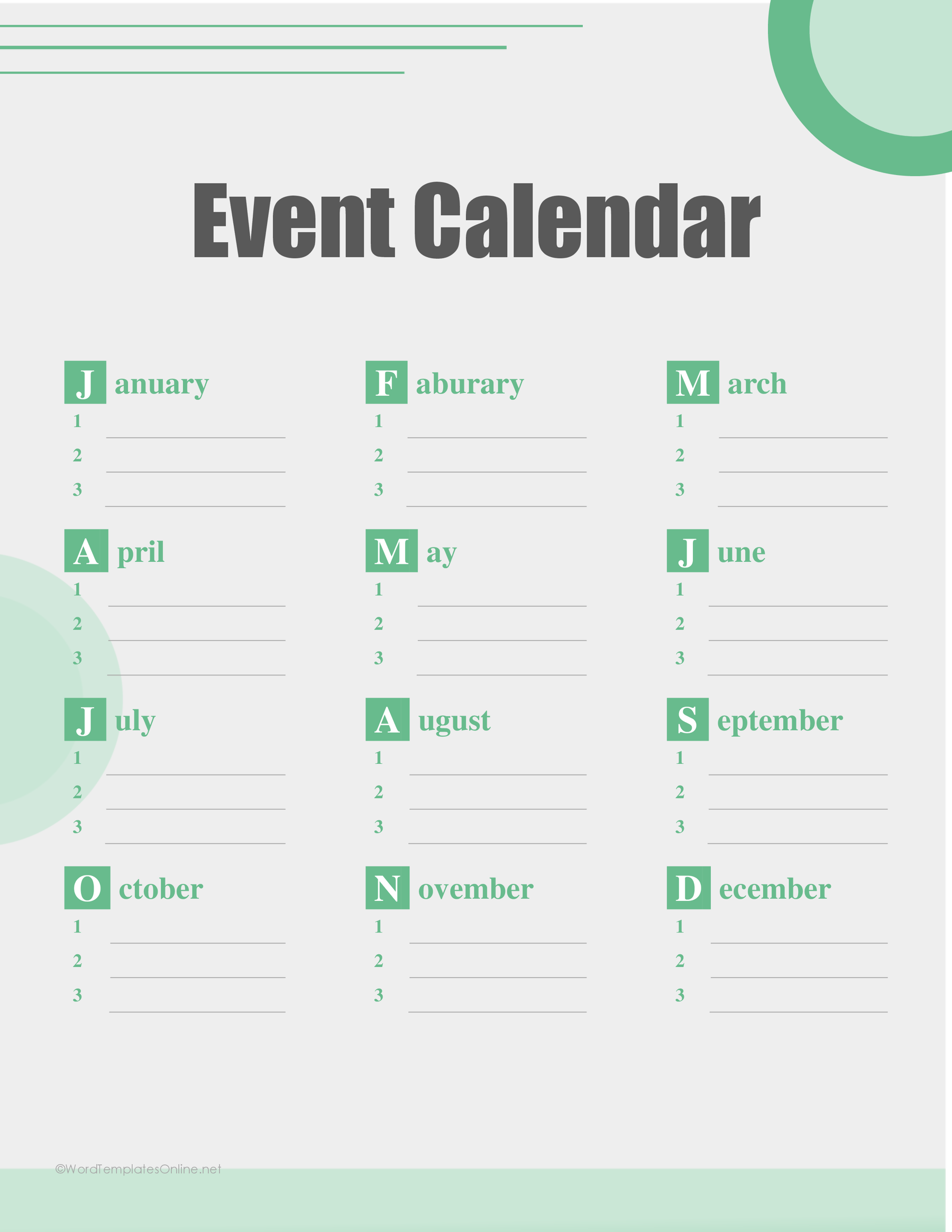 Event Calendar 02 — preview 1