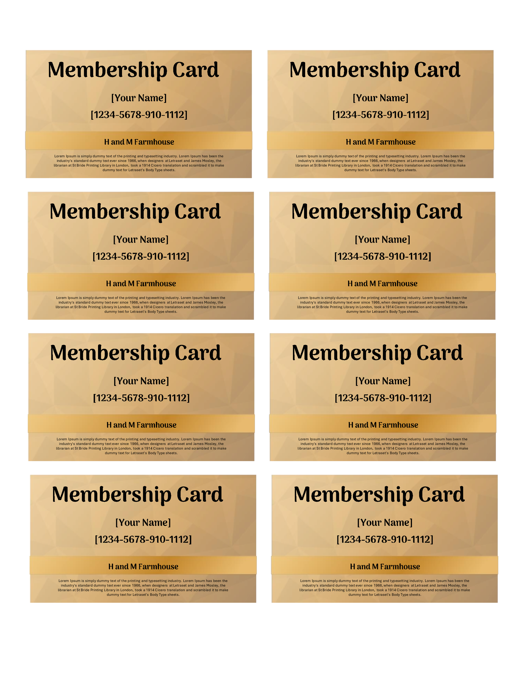 10 Printable Membership Card Templates for PowerPoint