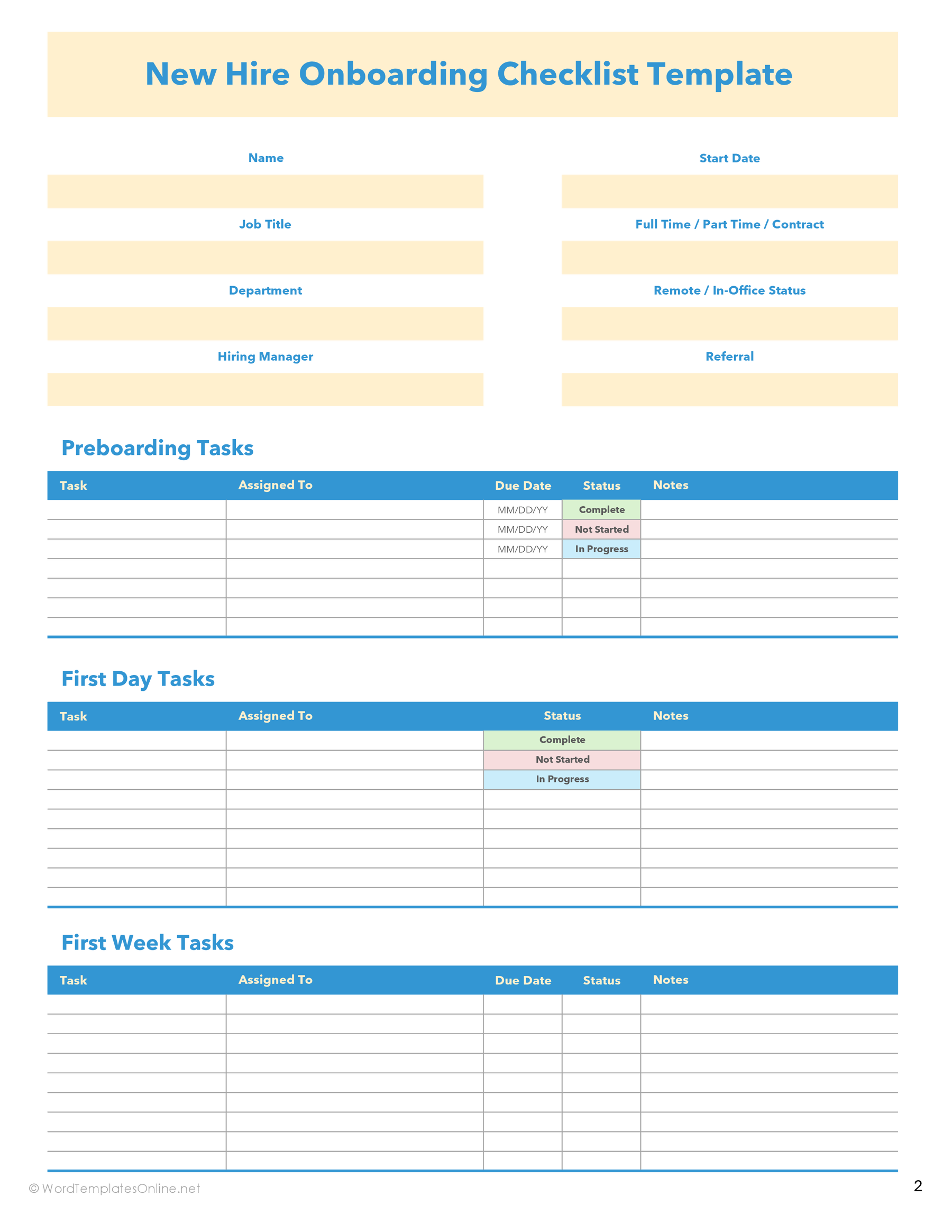 Onboarding Checklist preview