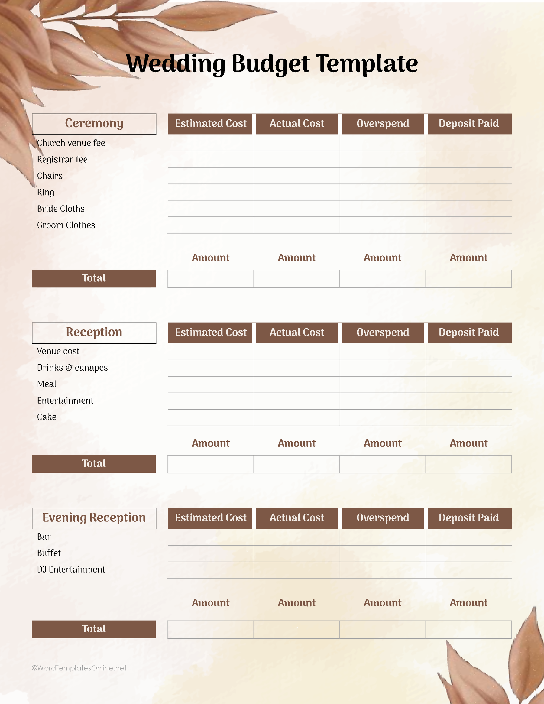 Wedding Budget preview