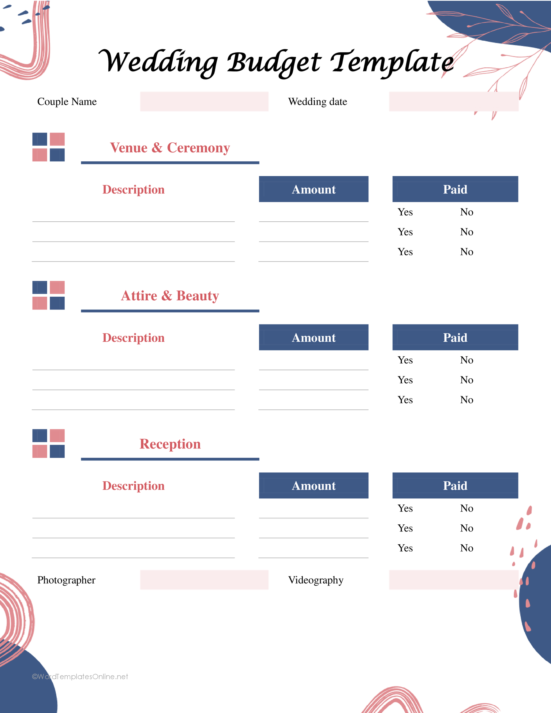 Wedding Budget 05 — preview 1
