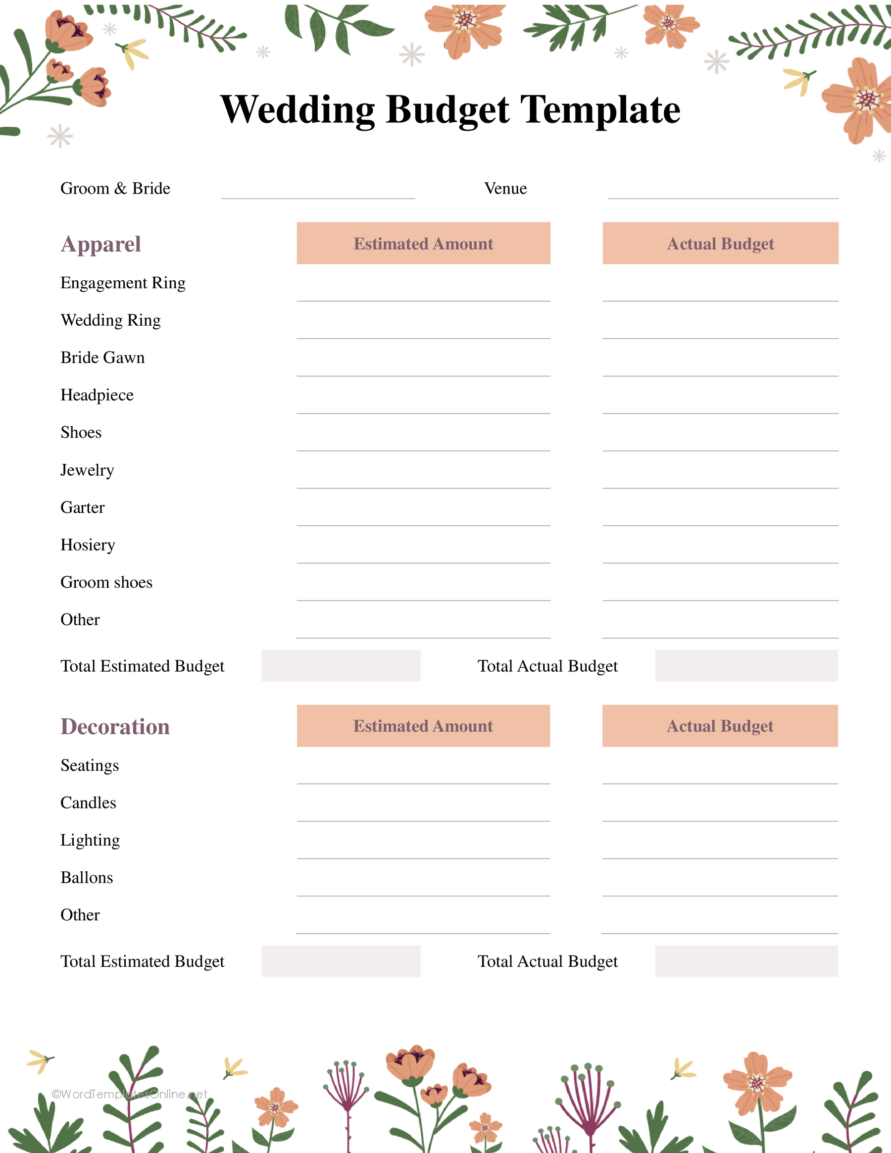 Wedding Budget 08 — preview 1