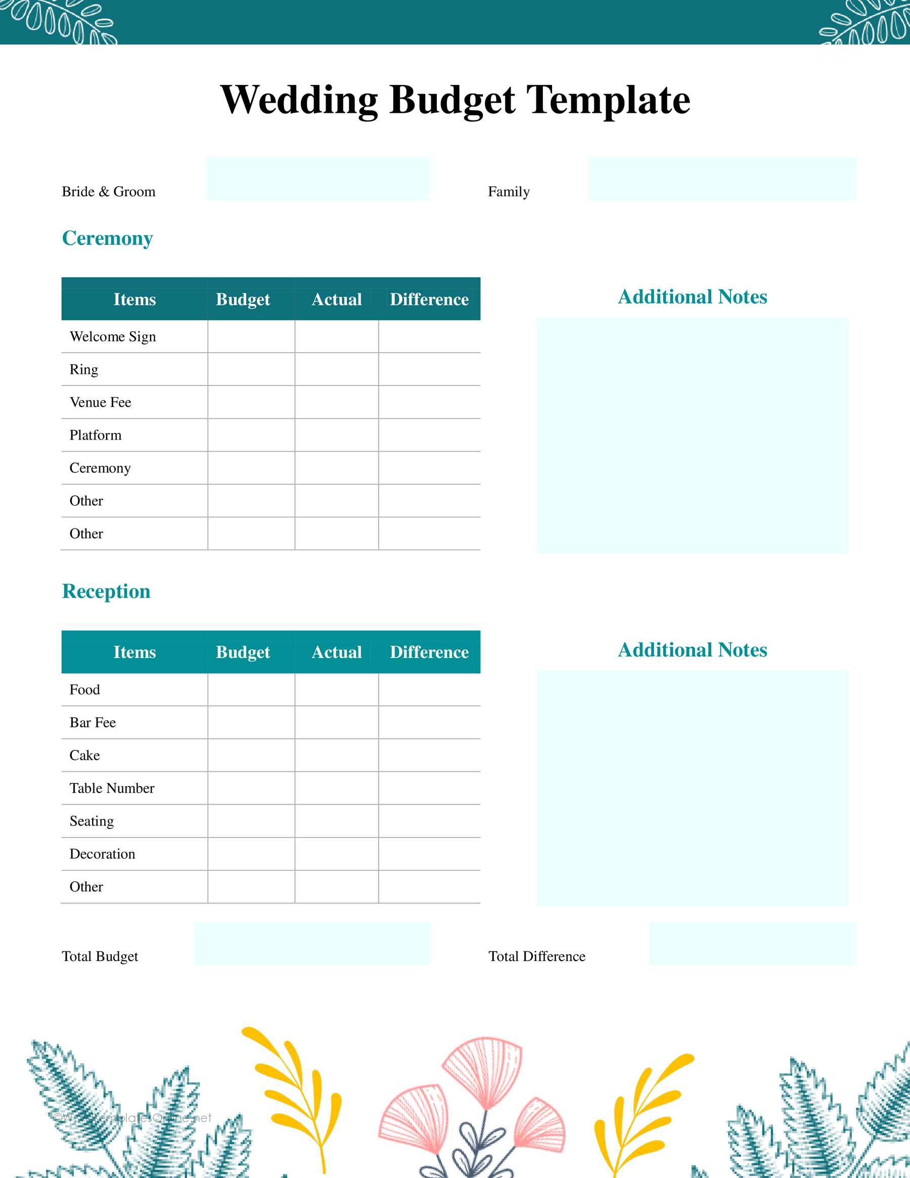 Wedding Budget 09 — preview 1