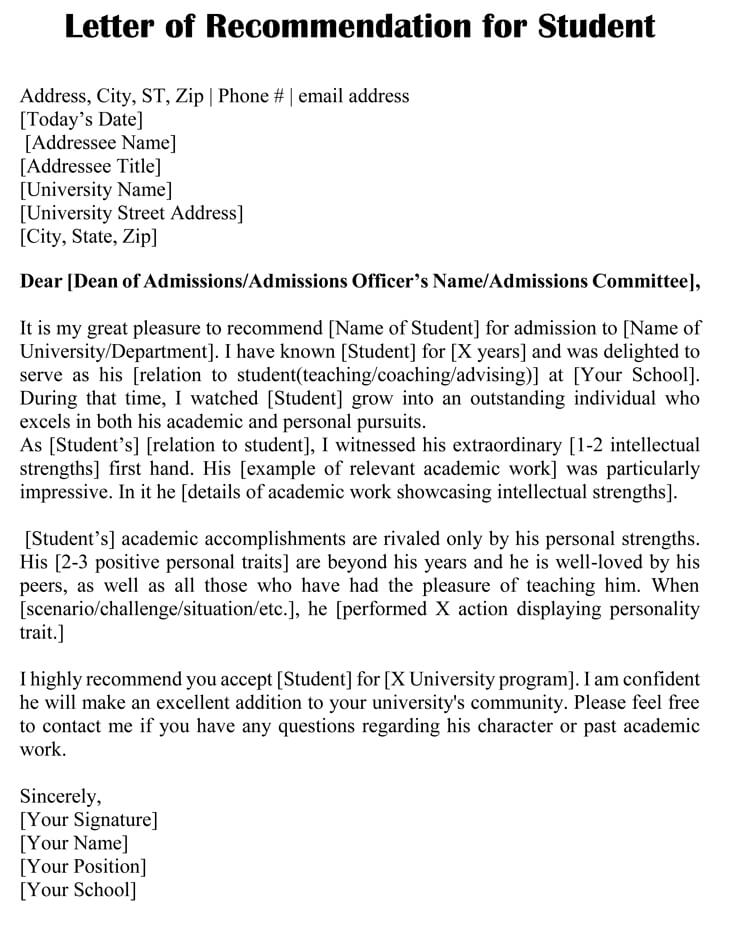 recommendation letter for phd admission pdf