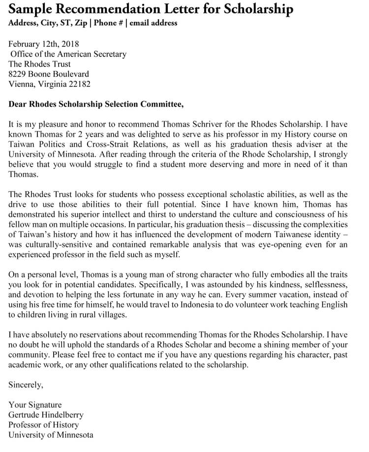 recommendation letter for phd student from teacher