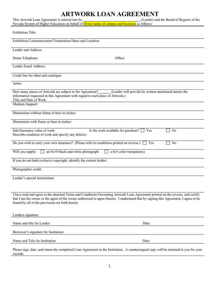 38 Free Loan Agreement Templates &amp; Forms (Word | PDF)
