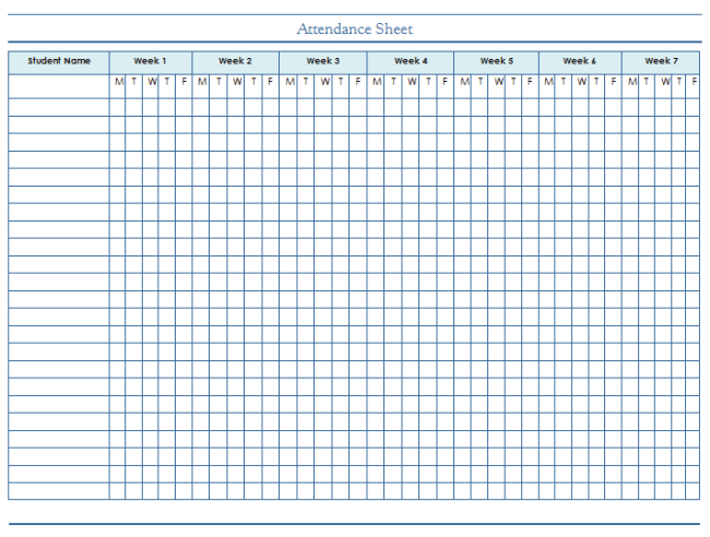 Class Attendance Sheet Template from www.wordtemplatesonline.net