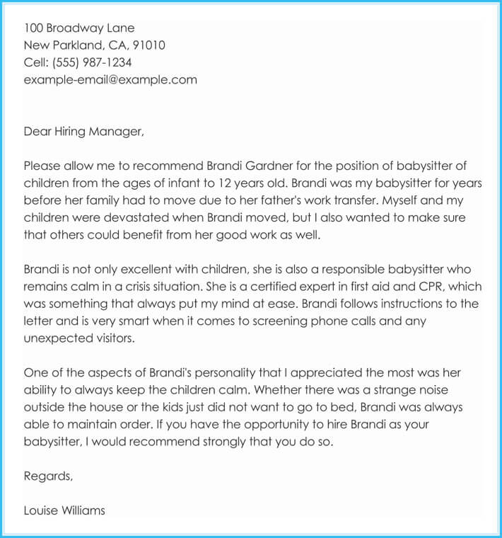 Childcare Letter Of Recommendation from www.wordtemplatesonline.net
