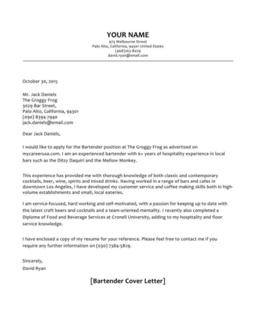 63+ Job Winning Cover Letter Examples