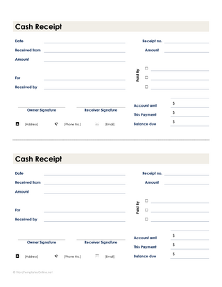 21 Free Cash Receipt Templates (Word, Excel and PDF)