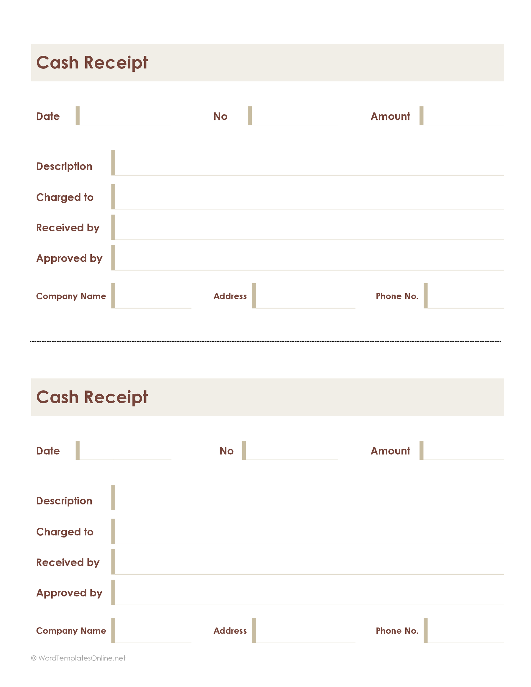 21 Free Cash Receipt Templates (Word, Excel and PDF)