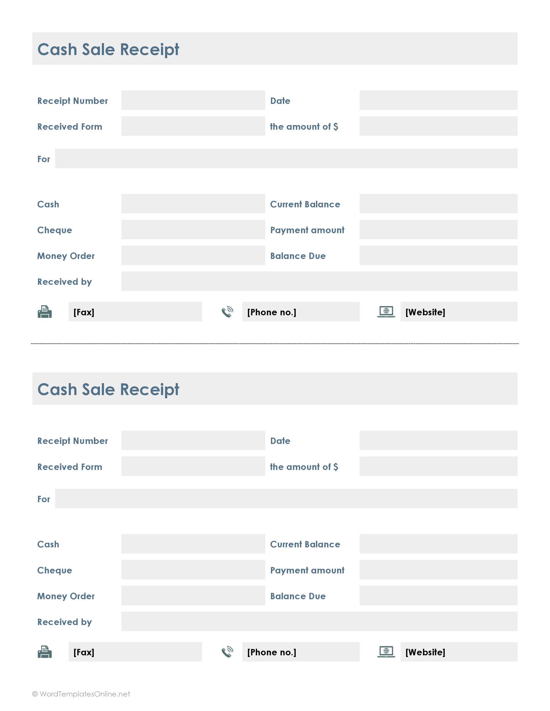 21 Free Cash Receipt Templates (Word, Excel and PDF)