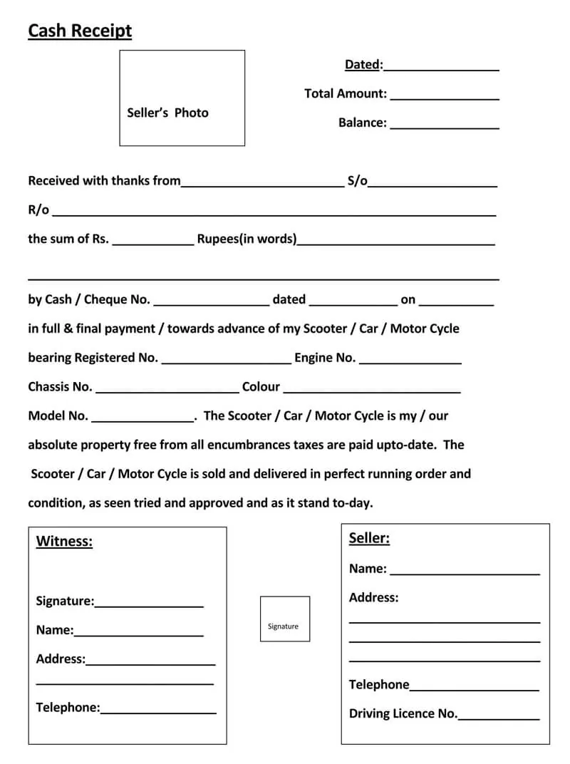 28 Free Sales Receipt Templates Formats Word Excel Pdf