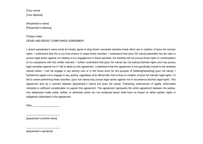 25 Effective Cease And Desist Letter Templates Guidelines 25 Effective Cease And Desist Letter Templates Guidelines
