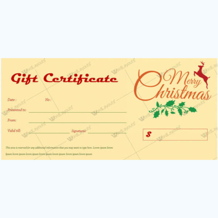 50+ Free Christmas Gift Certificate Templates for 2024
