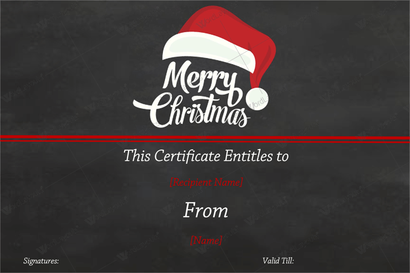 12+ Beautiful Christmas Gift Certificate Templates for Word