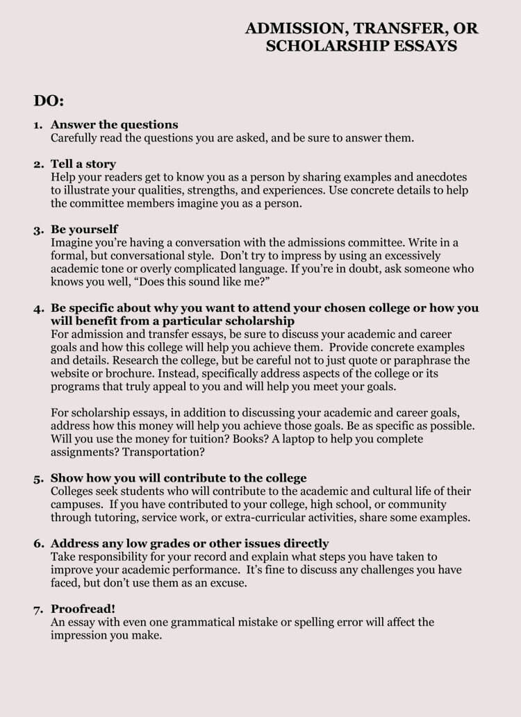 Writing a good college admissions essay by step