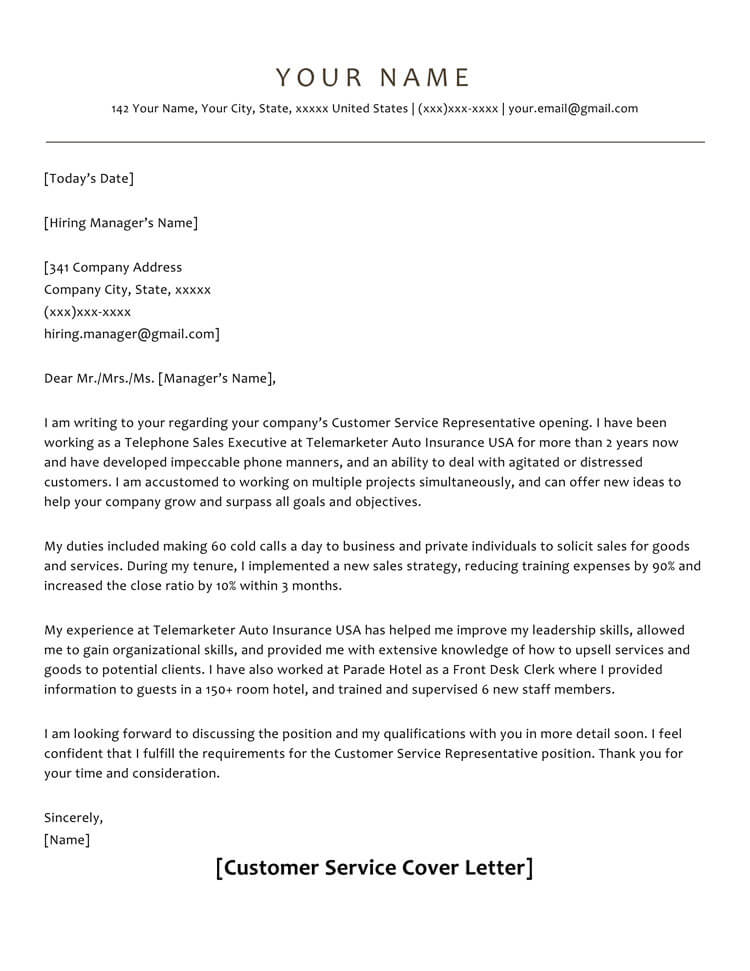 63 Job Winning Cover Letter Examples