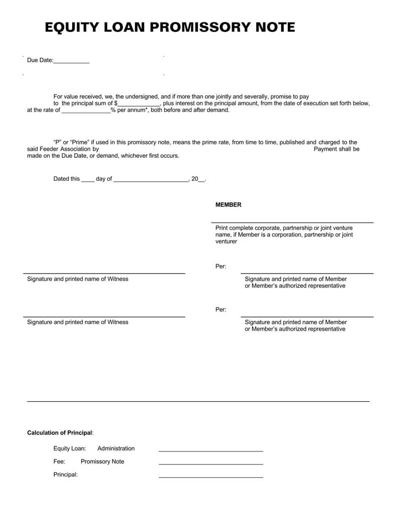21 Free Unsecured Promissory Note Templates (Word  PDF) For Promissory Note Loan Template
