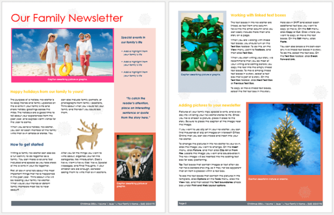 7 Amazing Family Newsletter Templates For Microsoft Word