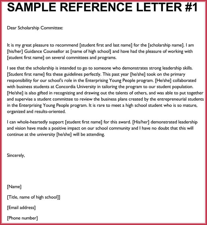 printable formal business reference letter