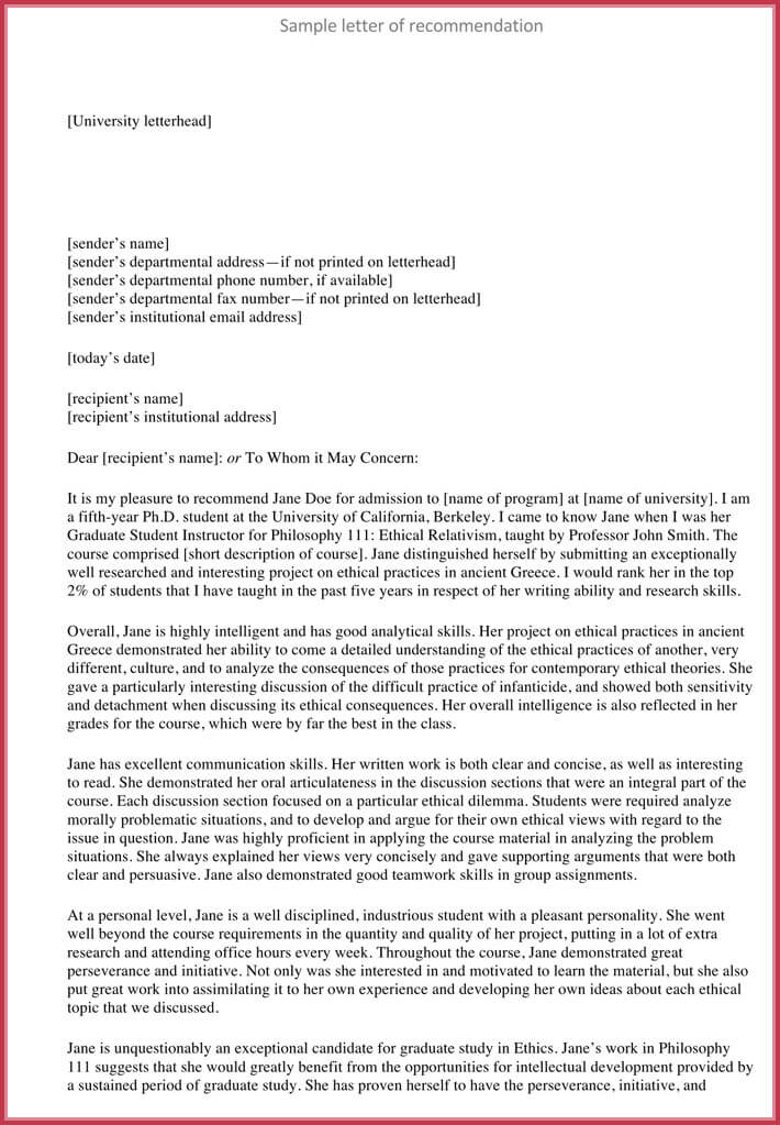 print simple formal reference letter