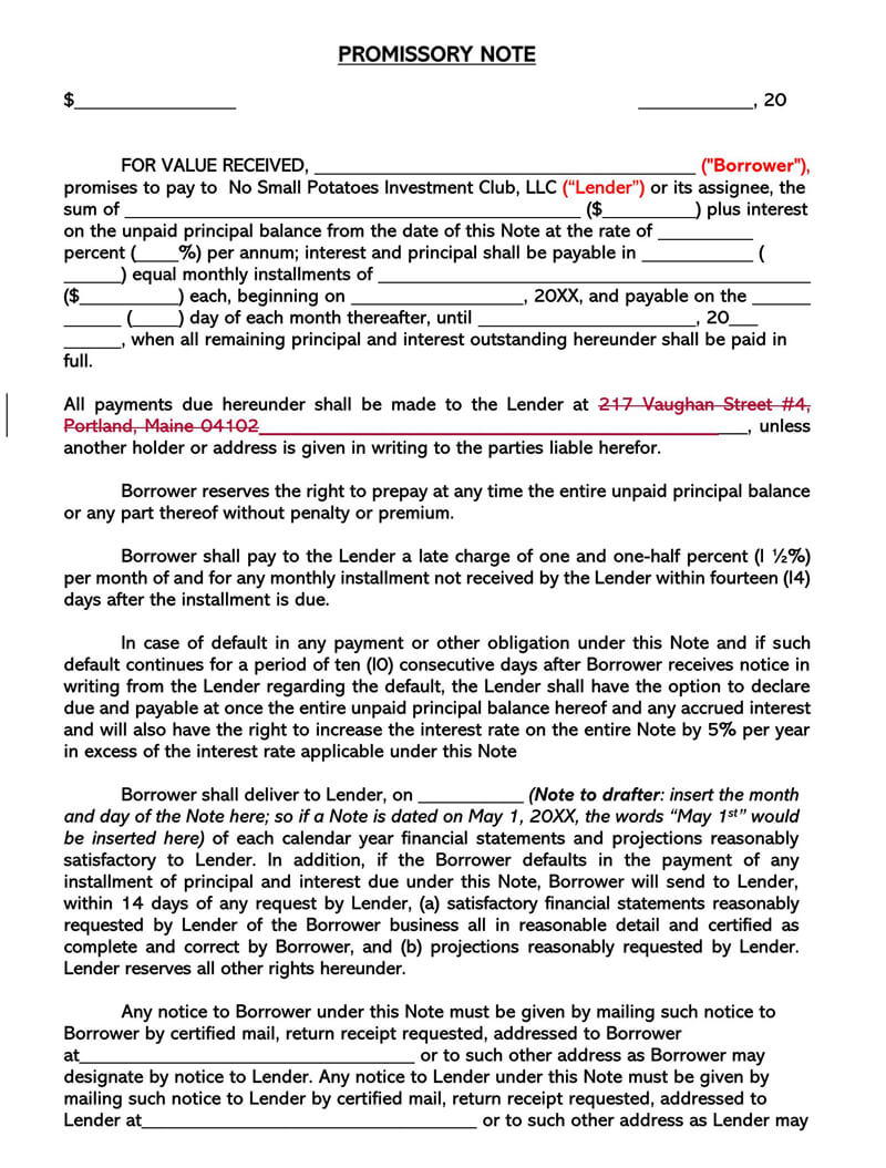 Promissory Note Default Letter from www.wordtemplatesonline.net