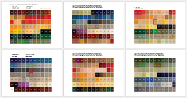 Paint Colour Chart Pdf