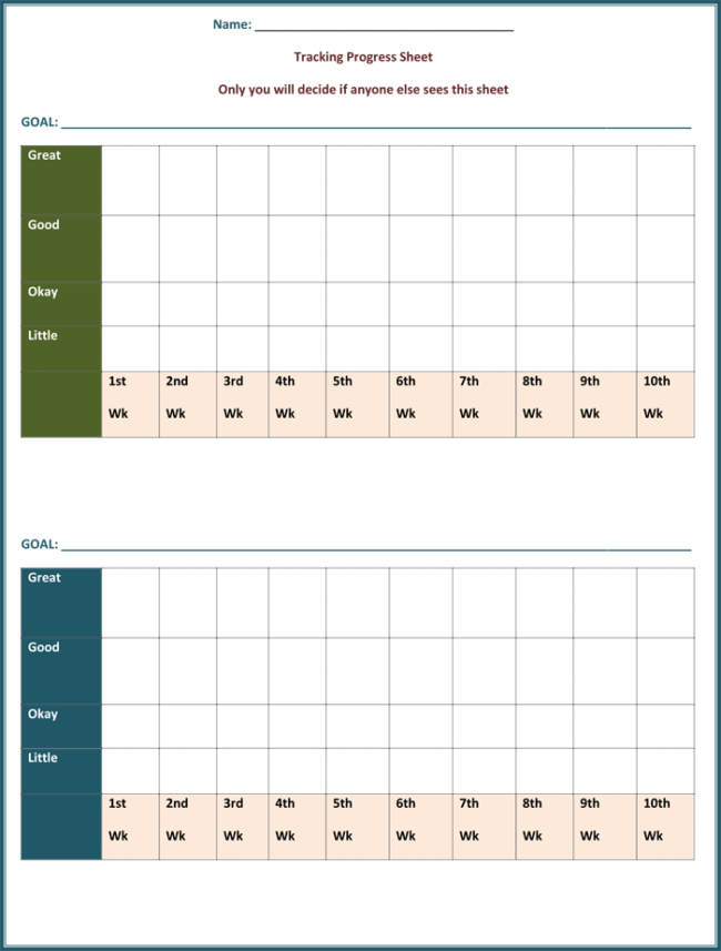 Excel Goal Tracking Chart