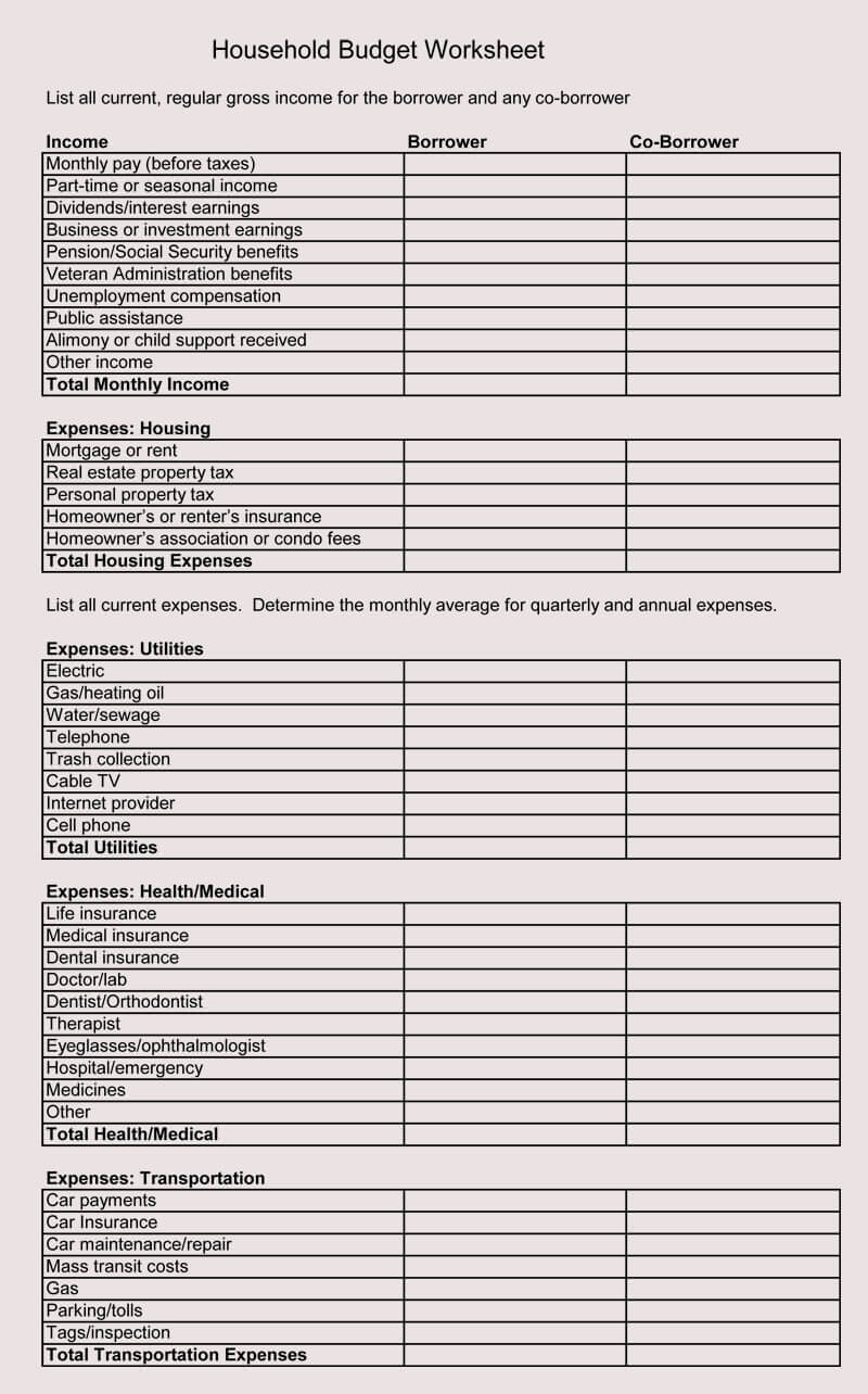 Household-Budget-template-pdf