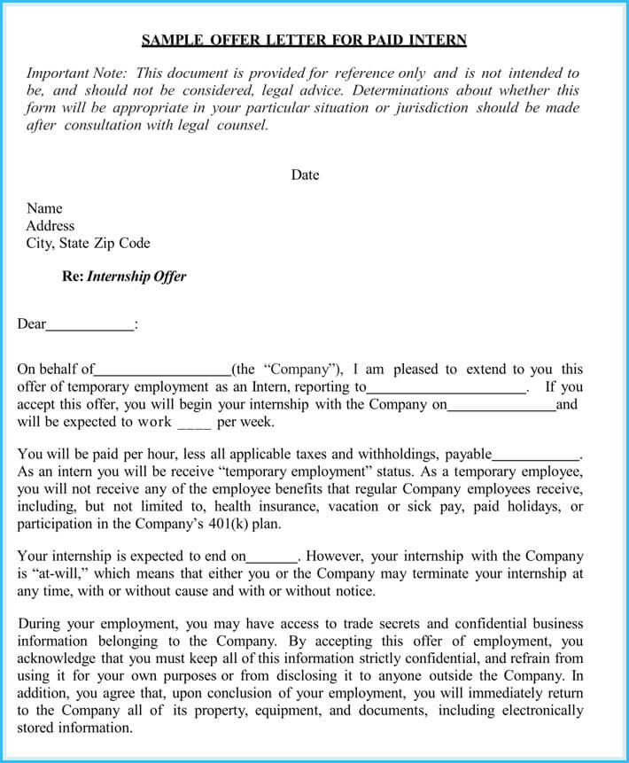 Intern Reference Letter Sample from www.wordtemplatesonline.net