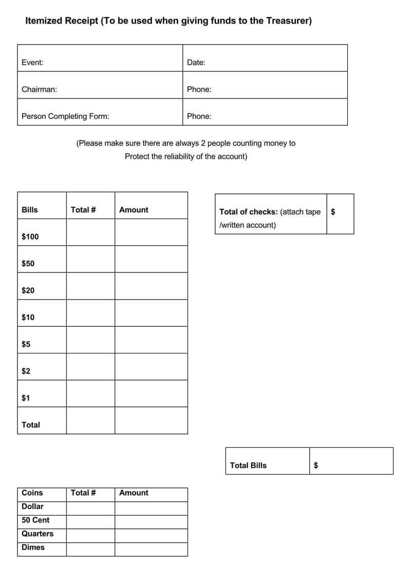 Free Itemized Receipt Templates (Word  PDF ) - Simple Formats With Regard To Proof Of Delivery Template Word