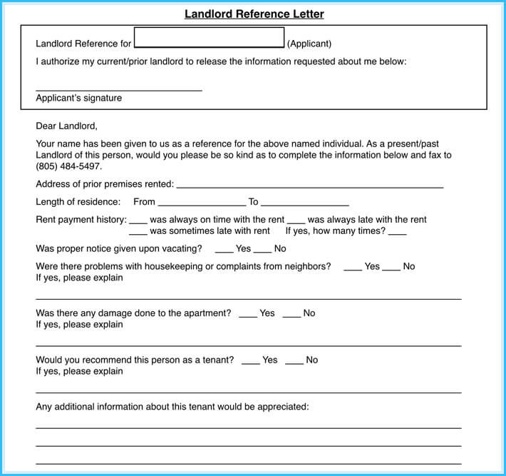 Landlord Recommendation Letter For Tenant from www.wordtemplatesonline.net