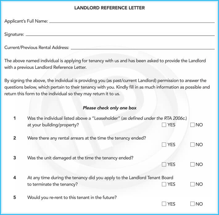 free edit landlord reference letter