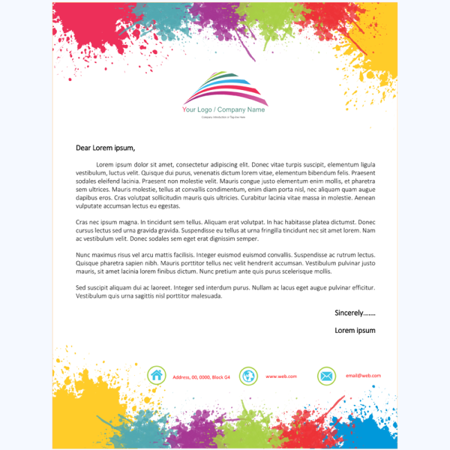 Professional letterhead template word