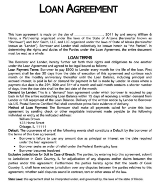 38 Free Loan Agreement Templates &amp; Forms (Word | PDF)