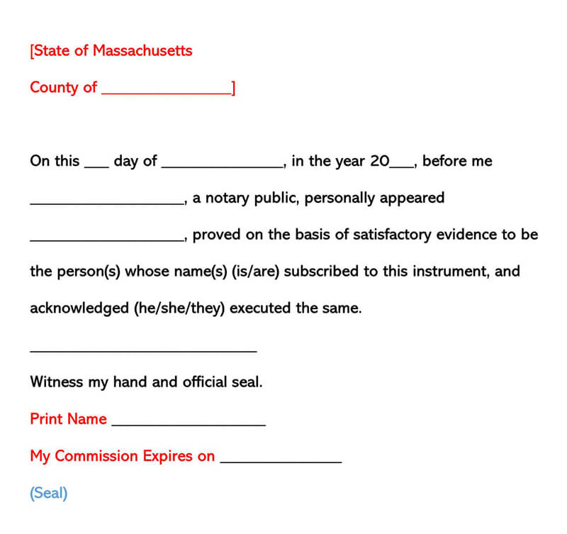 Massachusetts POA Revocation Form