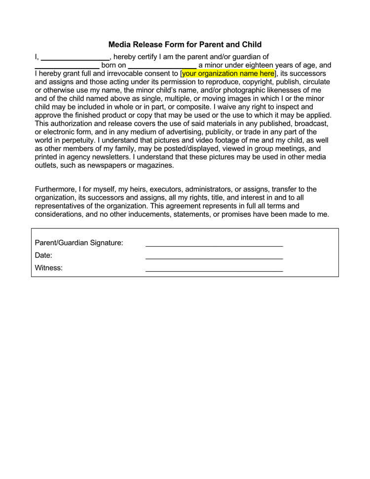 15 Free Media Liability Release Forms Word PDF