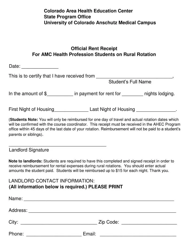 12 Free Official Receipt Templates (Blank & Printable)